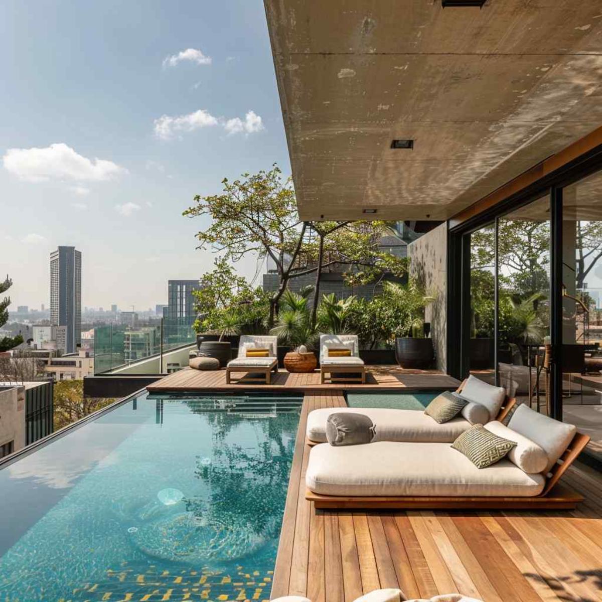 deck japandi pool