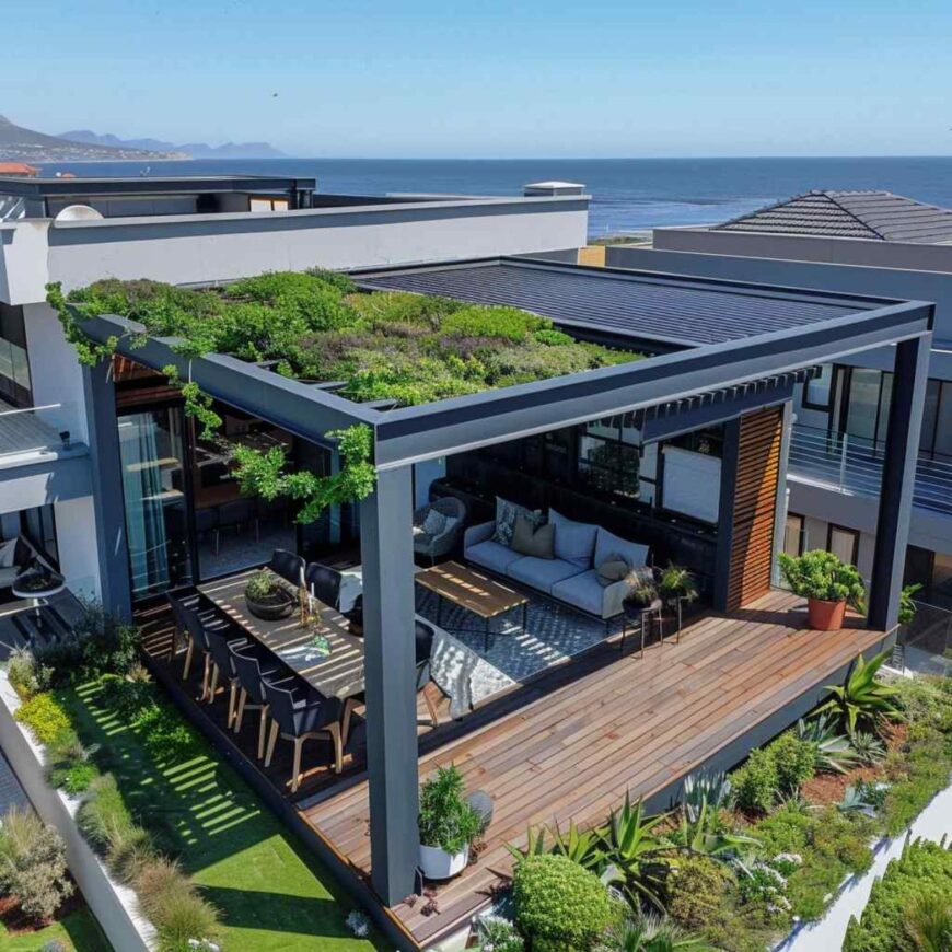 33 Outdoor Decks Elevated with Pergola Roof Gardens (Concept Designs ...