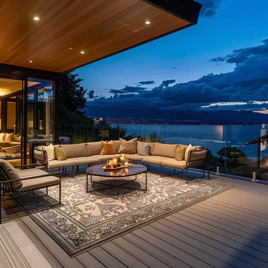27 Outdoor Deck Spaces Redefined with Area Rugs (Concept Designs ...