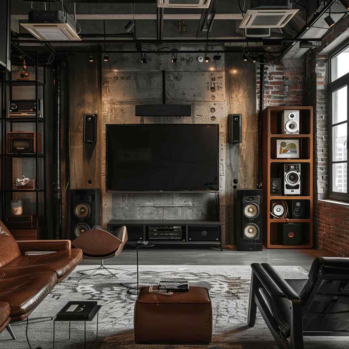 entertainment room midmod indi