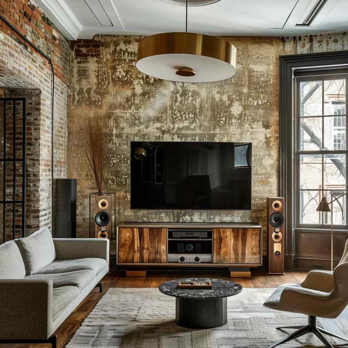 entertainment room midmod indi
