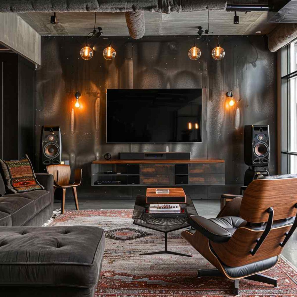 entertainment room midmod indi