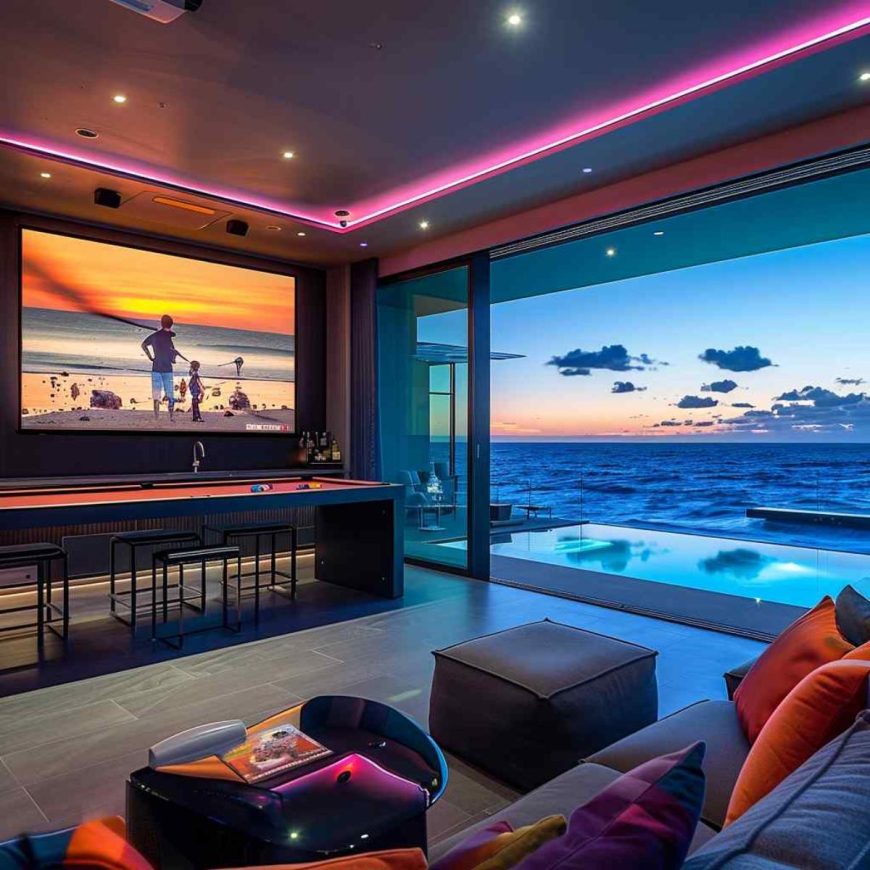 25 Contemporary Entertainment Rooms Featuring Maximalist Treatments ...