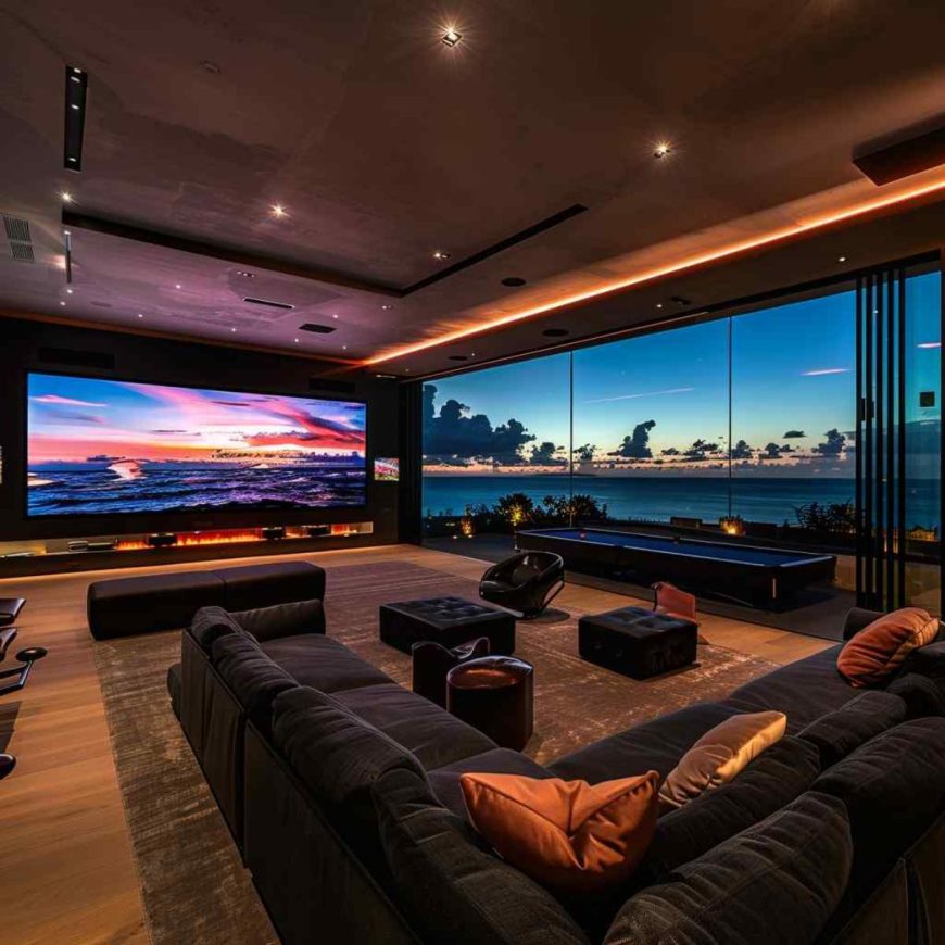 25 Contemporary Entertainment Rooms Featuring Maximalist Treatments ...