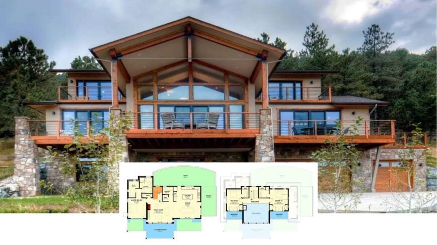 Explore the Artful Blend of Wood and Stone in This Mountain Sanctuary