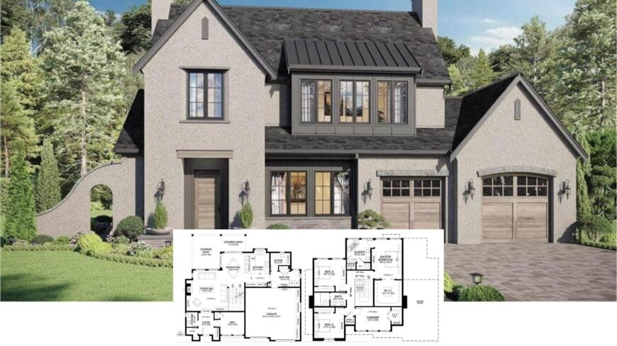 Discover the Style of This European-Inspired Home with Twin Chimneys