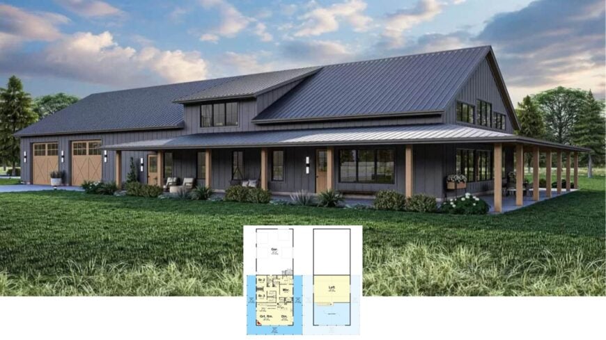 Explore This Expansive Farmhouse with Wraparound Charm and Contemporary Flair