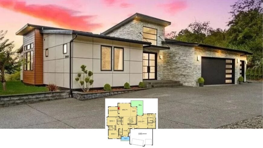 Explore This Striking Contemporary Home with a Fusion of Mixed Materials
