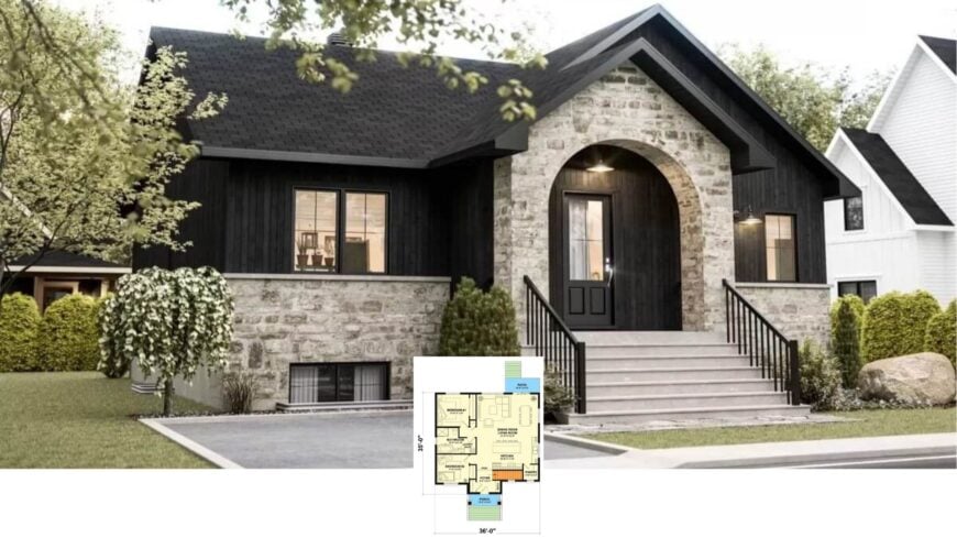 Adore the Blend of Stone and Wood in This Craftsman Retreat