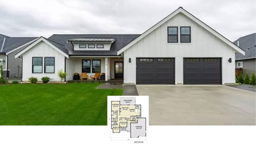 Step Inside This Stunning 3-Bedroom Contemporary Farmhouse