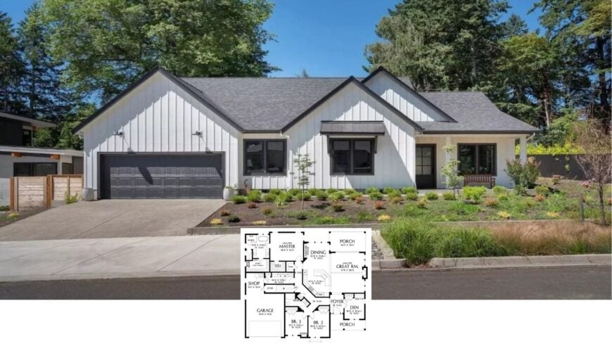 Explore the Captivating Craftsman Home with a Timeless Black and White Exterior