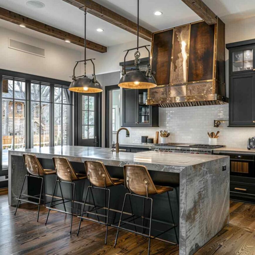 Mixed Metal Finishes Complete the Look of 30 Industrial-Farmhouse ...