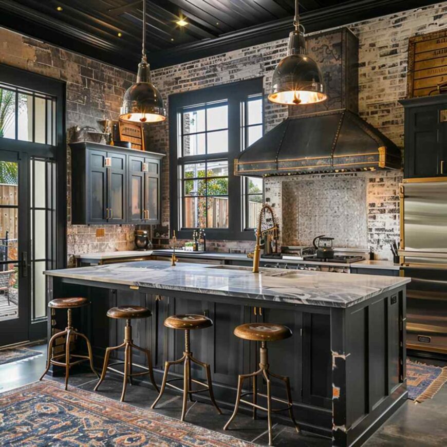 Mixed Metal Finishes Complete the Look of 30 Industrial-Farmhouse ...