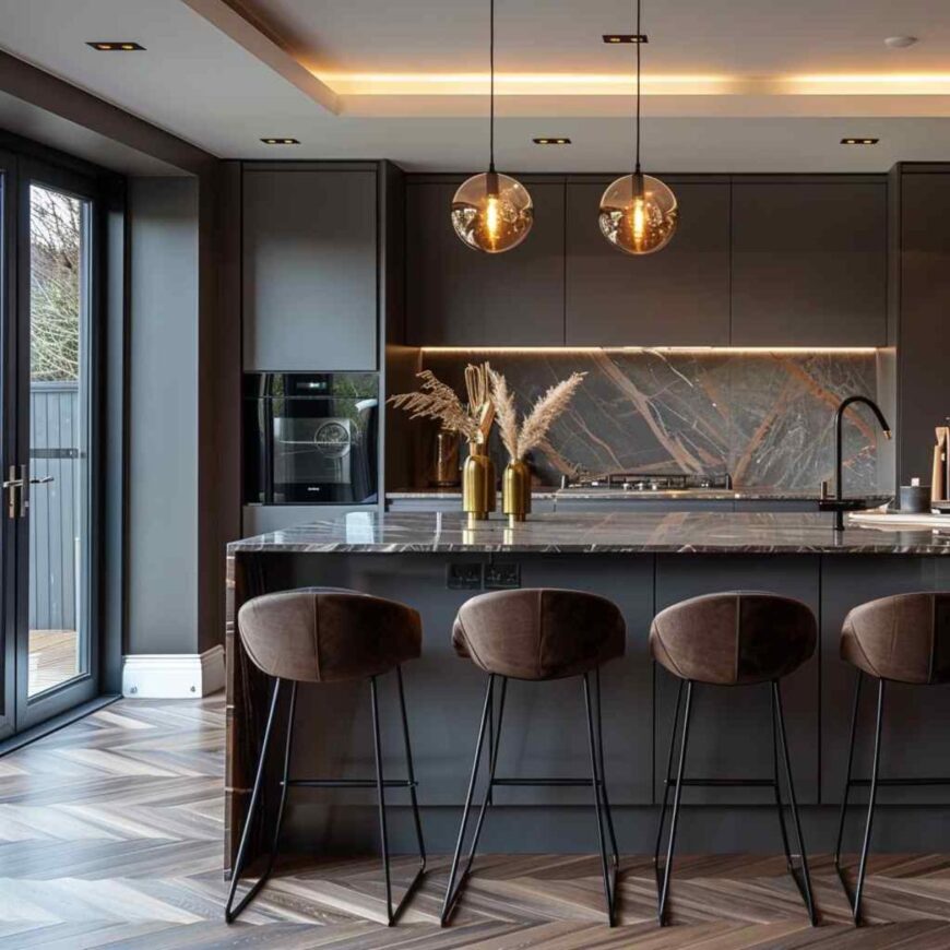 33 Kitchen Layouts Featuring Sleek Lines and Bold Designs (Concept ...