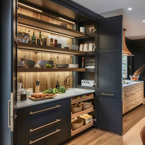 33 Kitchen Pantries Featuring Workstations and a Japandi-Farmhouse Vibe (Concept Interiors)