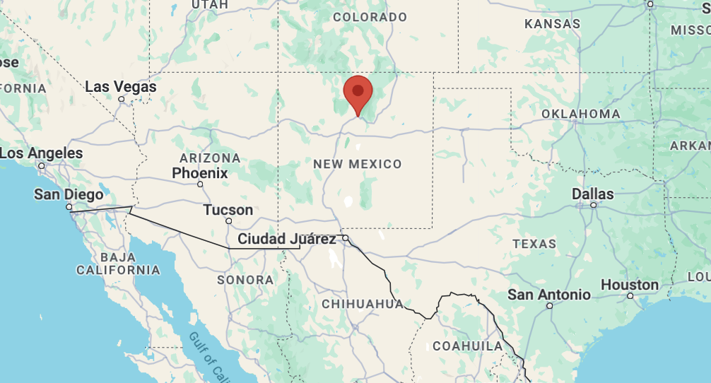 Santa Fe, New Mexico map