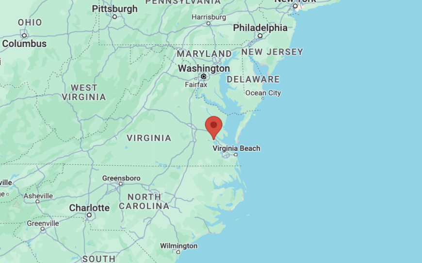 Williamsburg, Virginia map