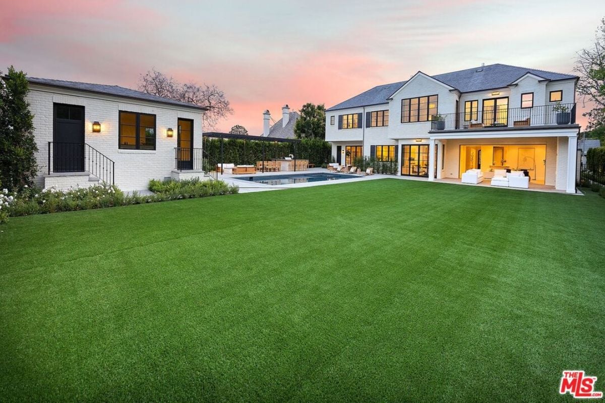 The property's backyard.