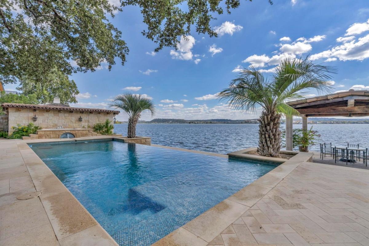 Pool overlooking the lake.