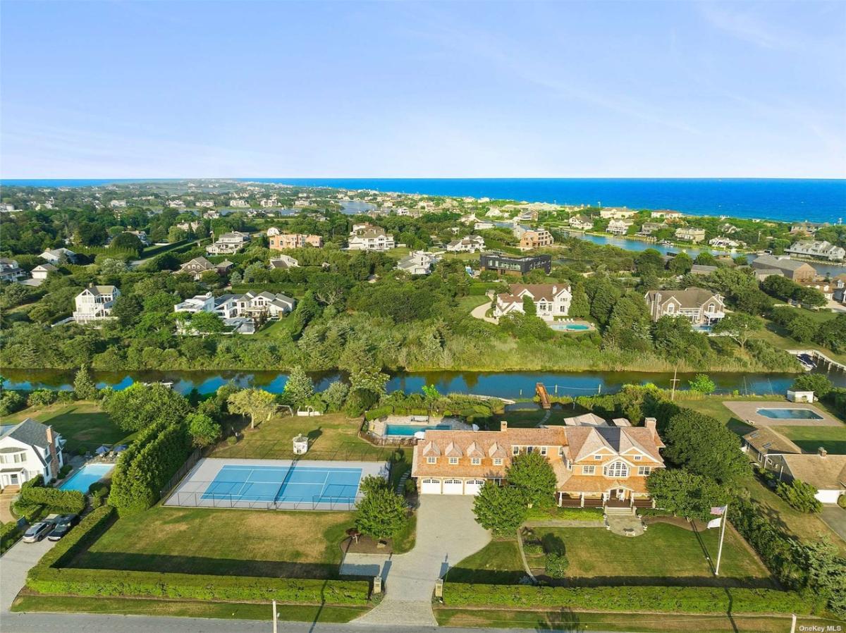Aerial view of the property.