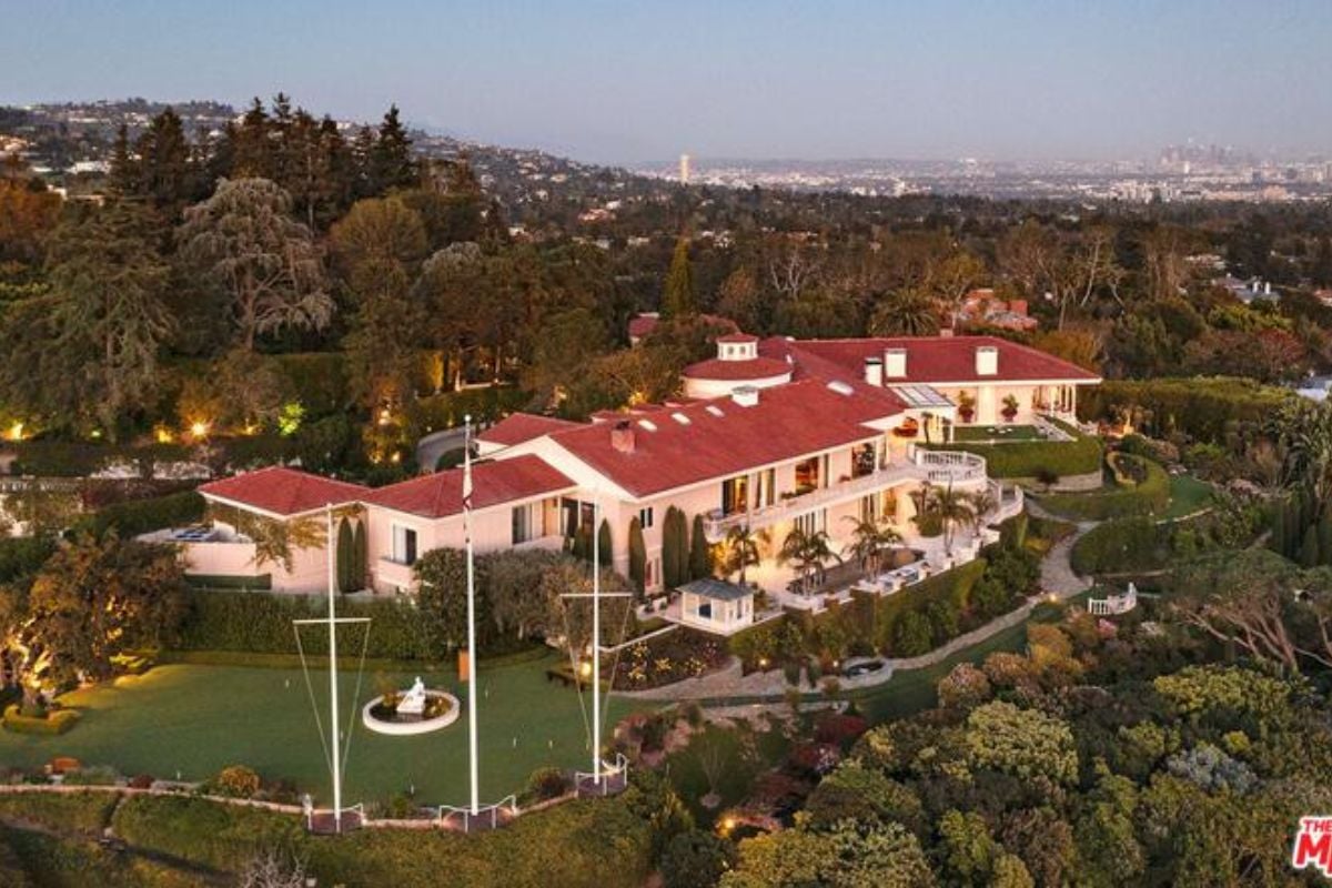 A distant view of the property.