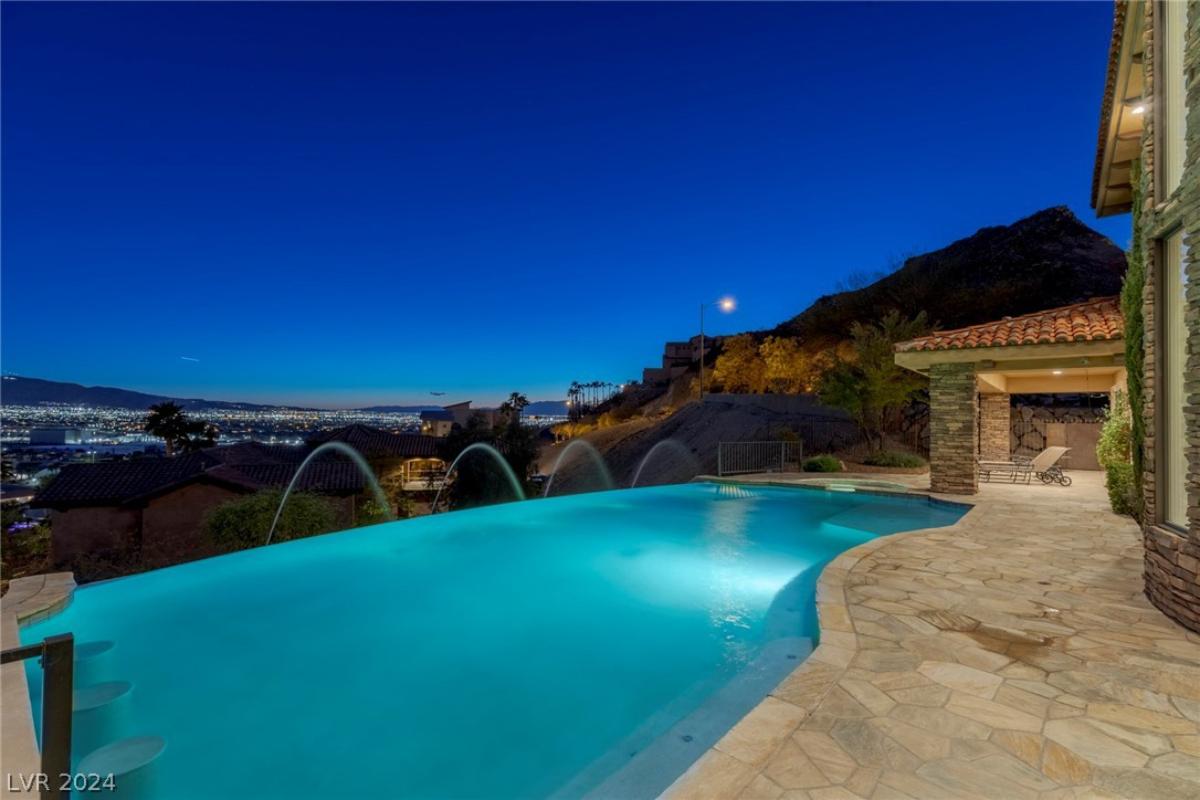 Pool overlooking the city.