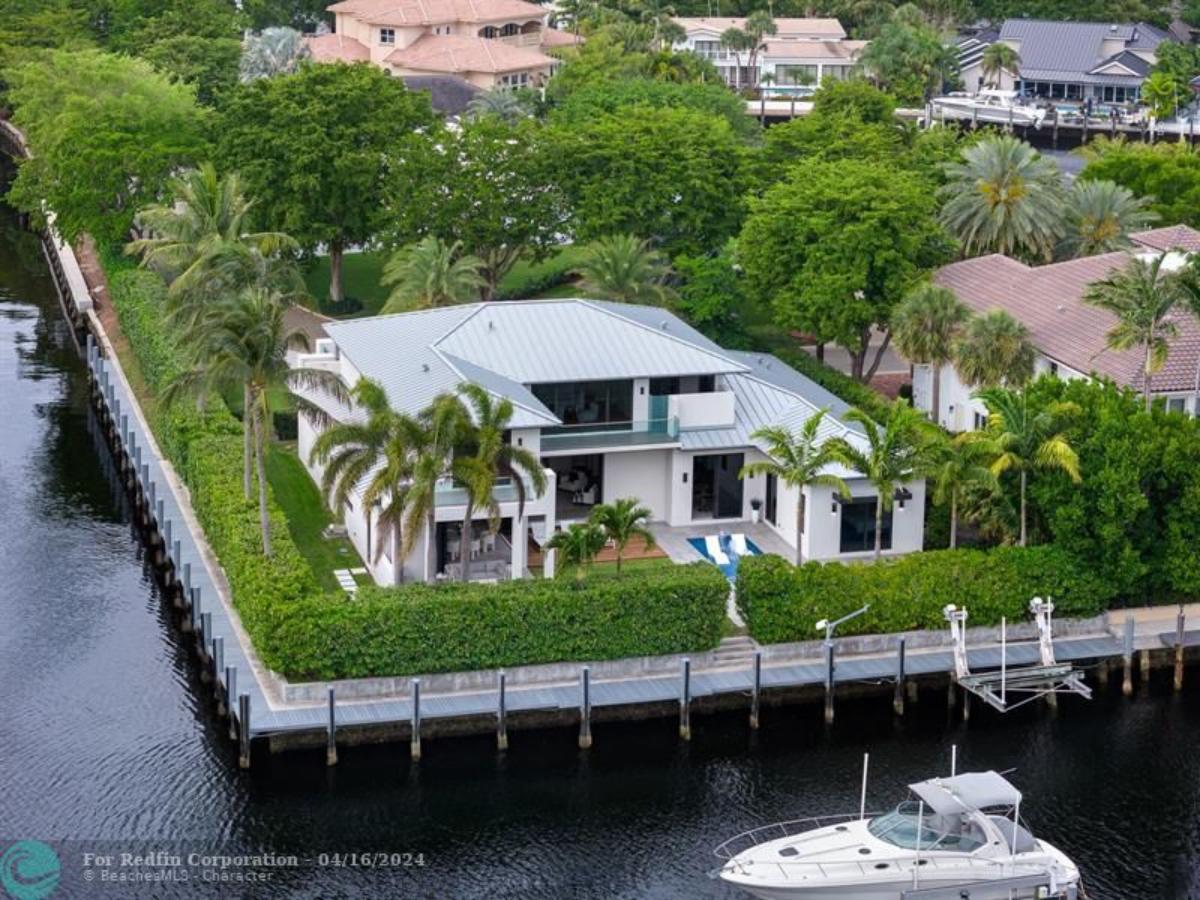 Aerial view of the property.