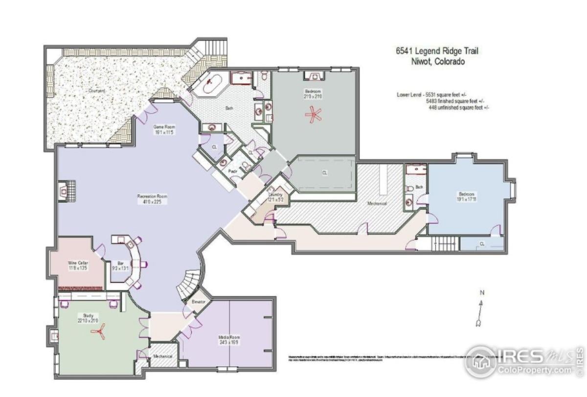 Floor plan of the mansion.