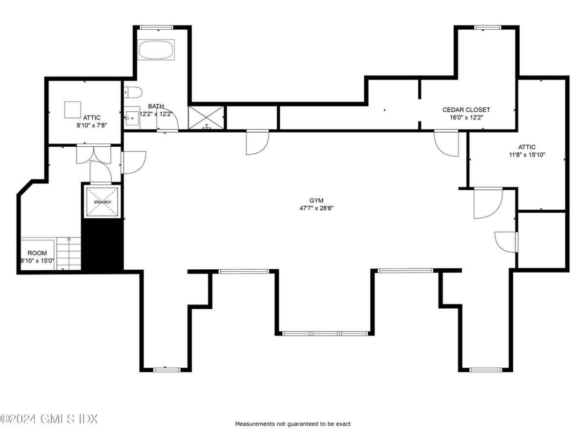 Floor plan of the mansion.