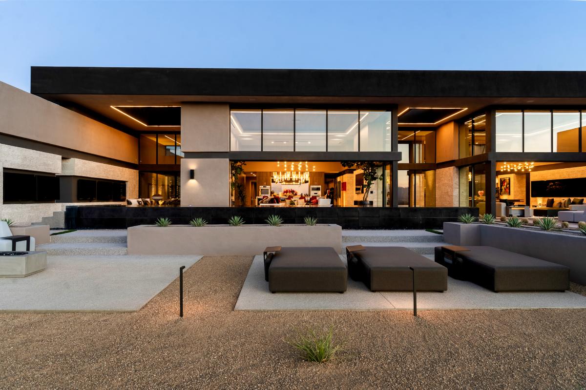 Backyard of the mansion.