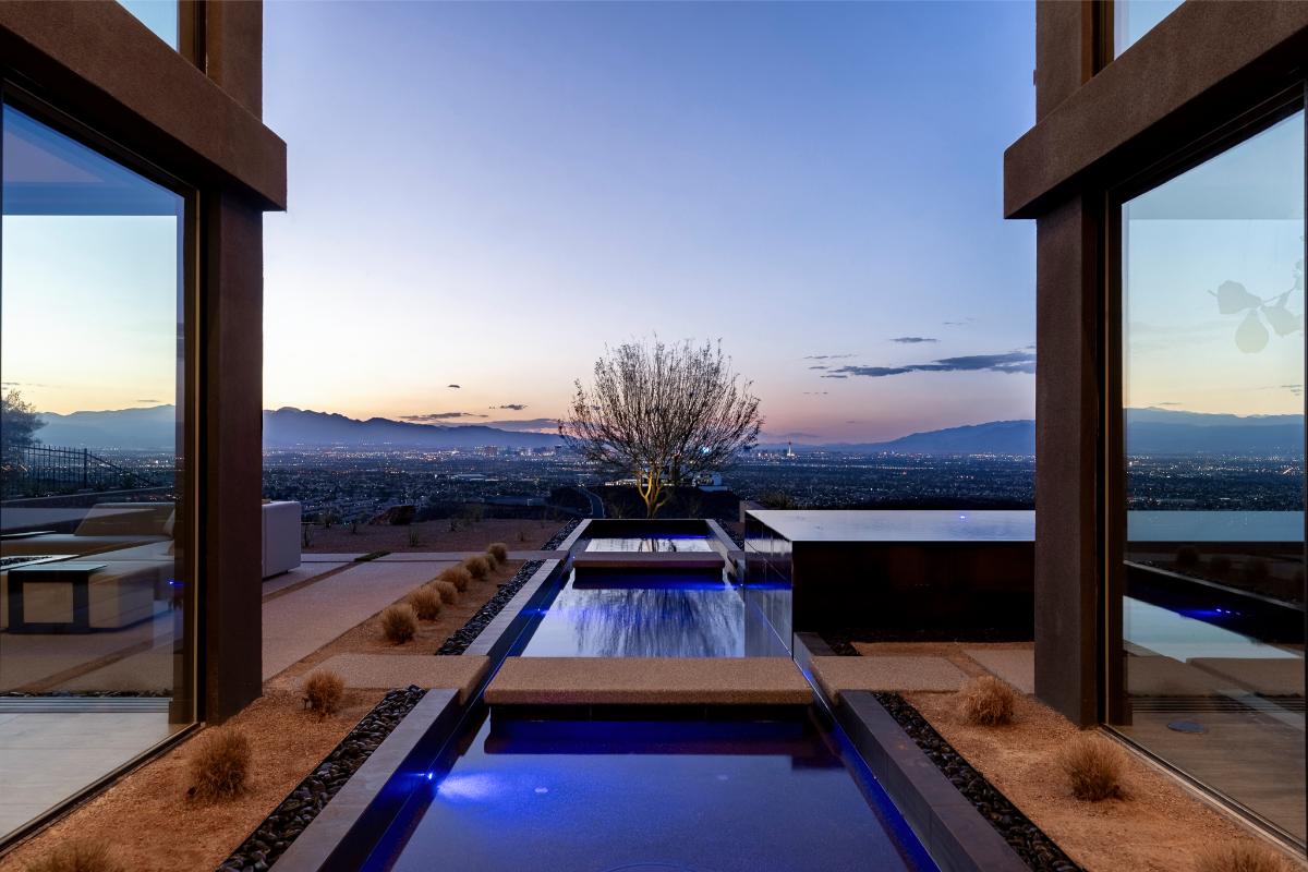Pool overlooking the city.