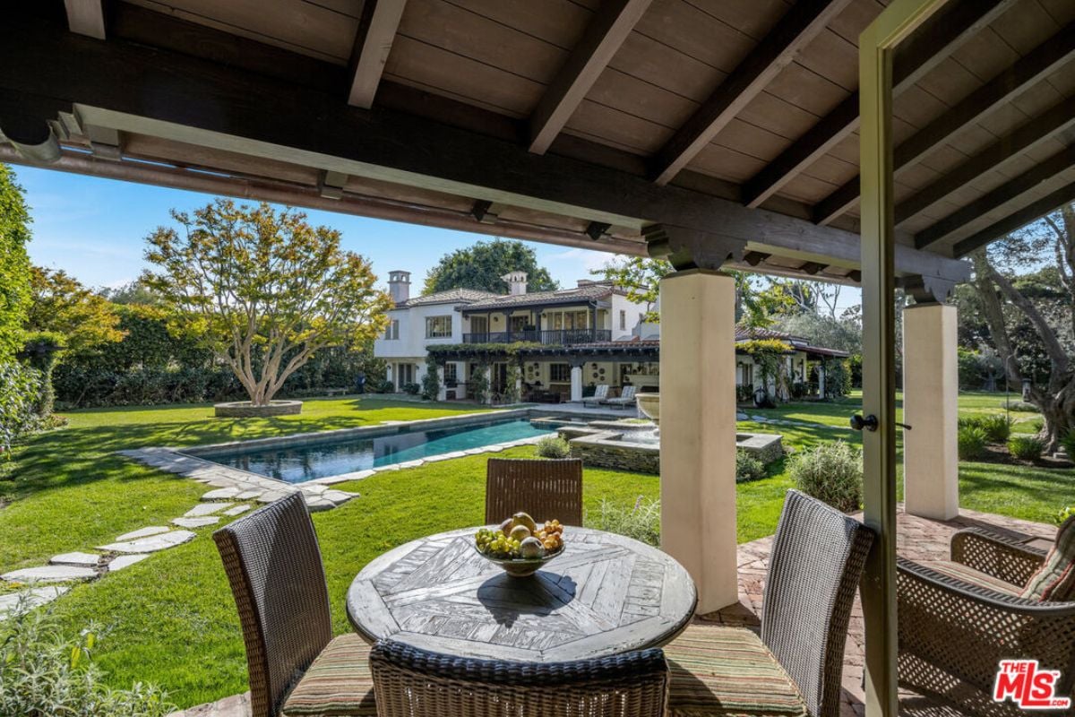 The property's backyard.
