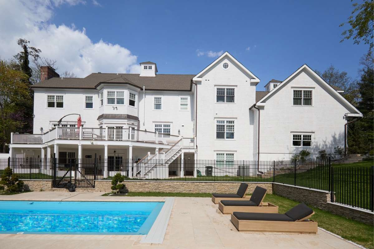 The property's rear exterior.
