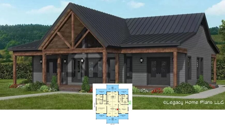 Tour This Enchanting Contemporary Cabin with Striking Gable Features