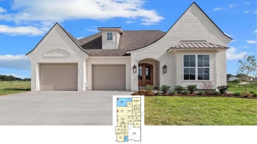 Marvel at This Sophisticated Home with Arched Entryway and Contemporary Craftsman Elements