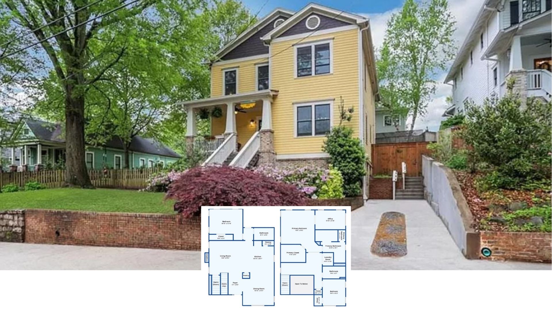 Step Inside This Delightful Three-Bedroom Craftsman Retreat with Sunny Yellow Facade