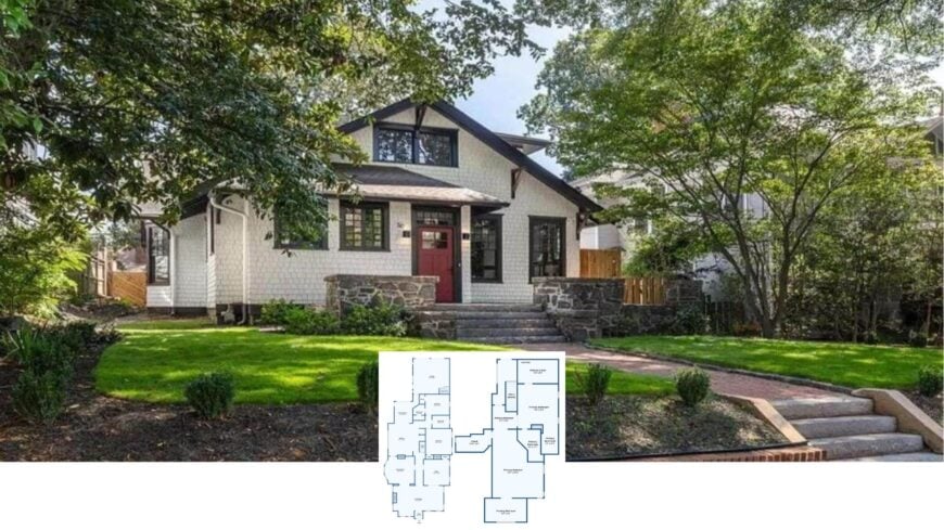 Step into This Delightful Craftsman Home with a Bold Red Door