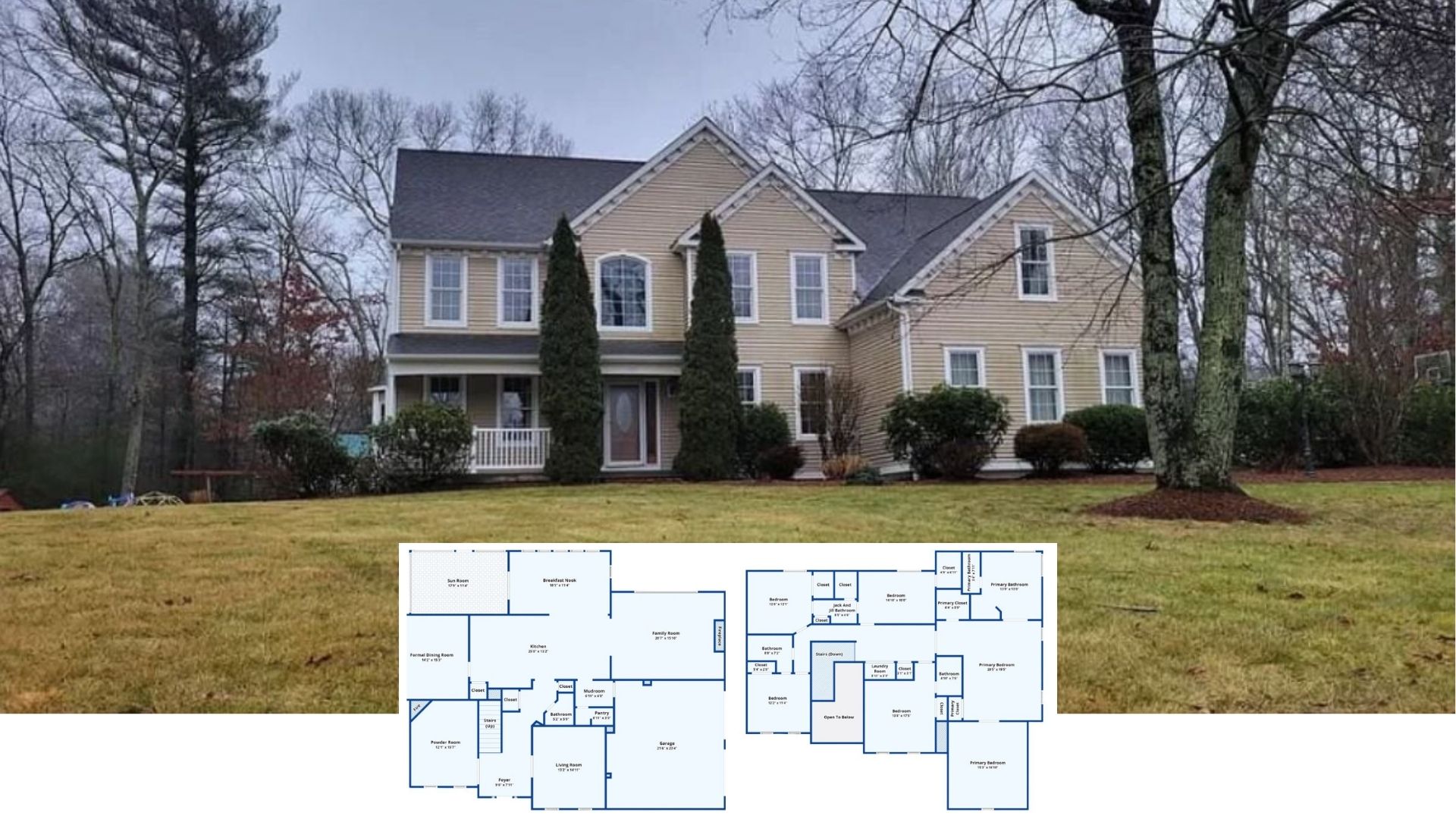 Step Inside This Stunning Colonial-Style Home with Graceful Symmetry and Rich Design