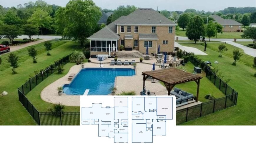 Step into This Backyard Paradise with a Pergola and Pool Escape