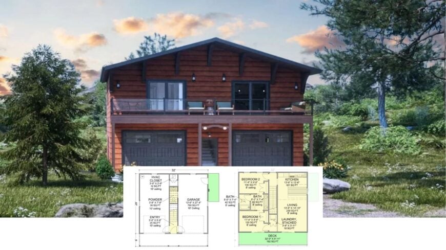 Step Inside This Cozy Two-Bedroom Rustic Cabin Hideaway