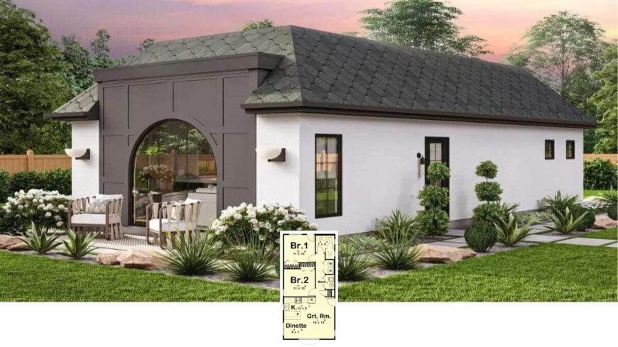 Discover This Charming Cottage with Archways and Lush Retreats