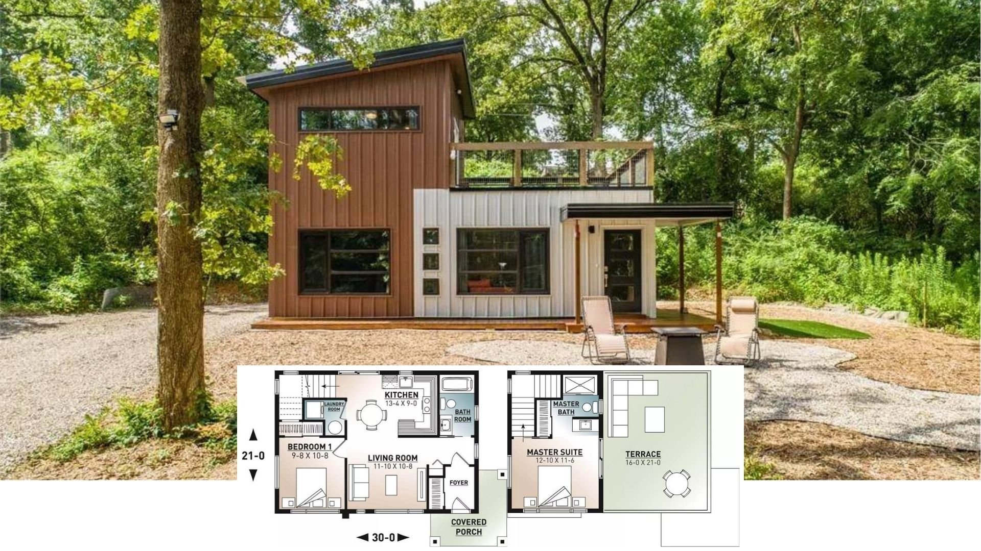 Explore This Unique Contemporary Cabin with a Rooftop Deck
