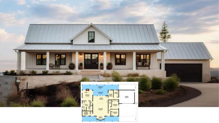 Explore This Captivating Farmhouse with Contemporary Accents and Classic Appeal