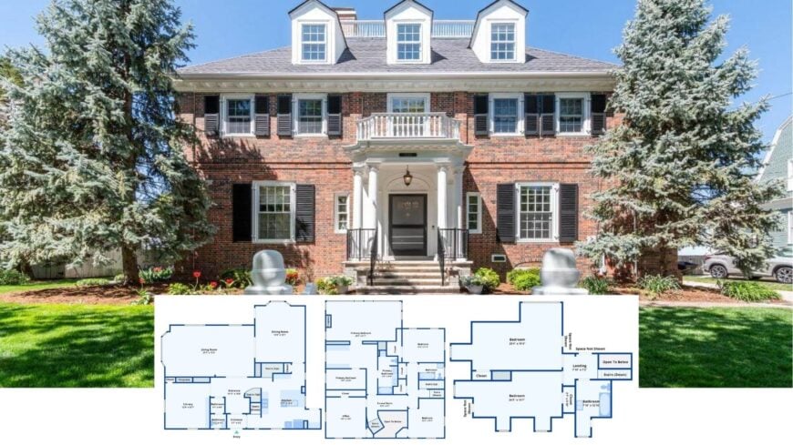 Tour This Timeless Brick Colonial with Dormer Windows and Graceful Details