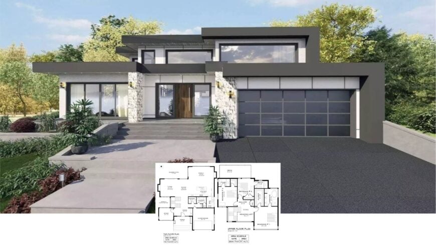 Tour This Stunning 3-Bedroom Modern Marvel with Striking Lines and Expansive Views