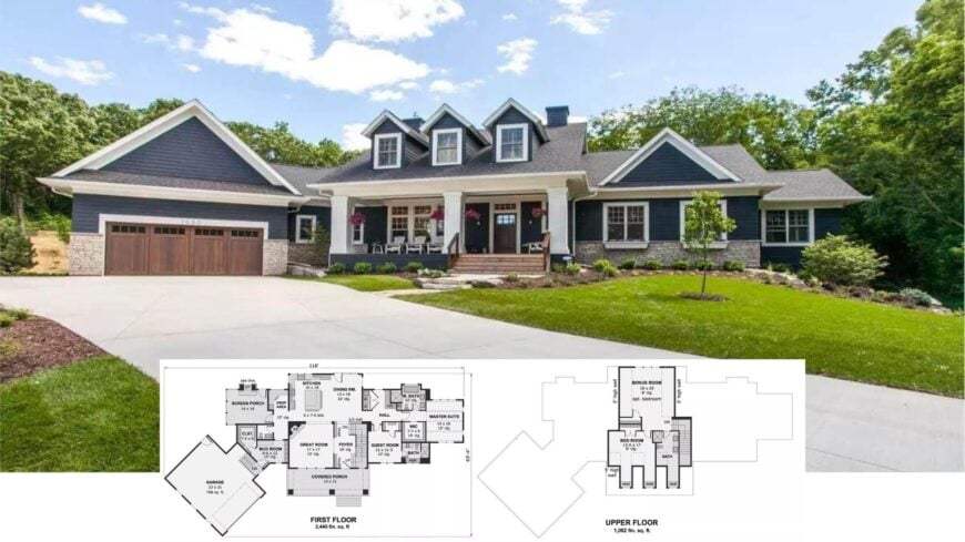 Step Inside This Attractive Craftsman Home with Striking Gable Accents and Welcoming Features