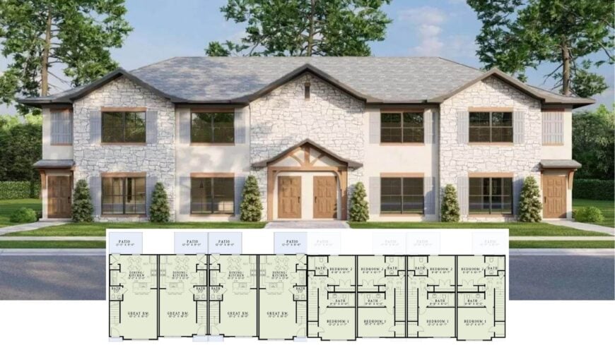 Discover the Timeless Appeal of This Craftsman Duplex with Symmetrical Charm