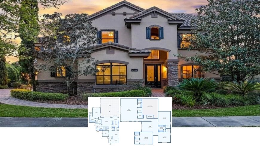 Explore This Stunning Mediterranean Oasis with Expansive Patio