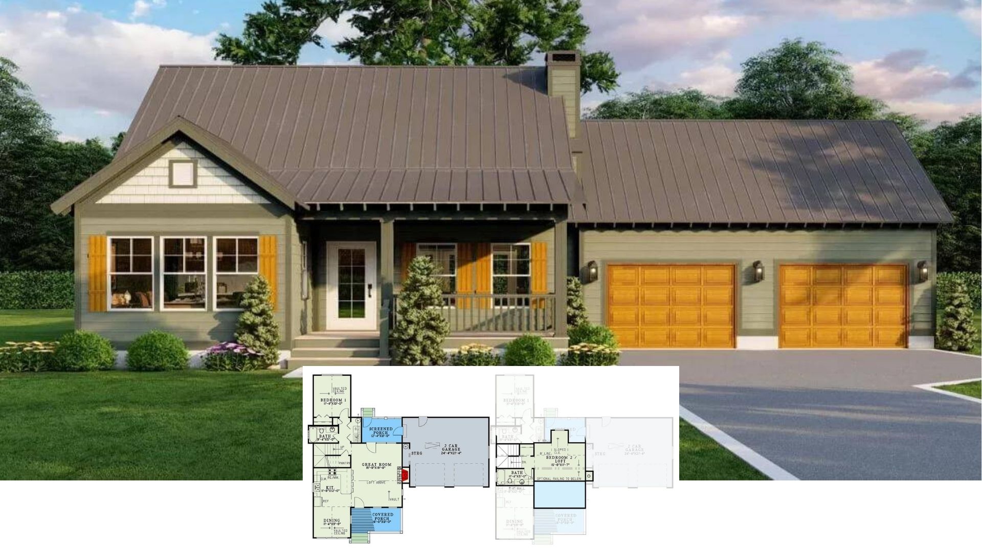 Title: Explore This Enchanting Craftsman Home with Bold Wooden Shutters and a Contemporary Metal Roof