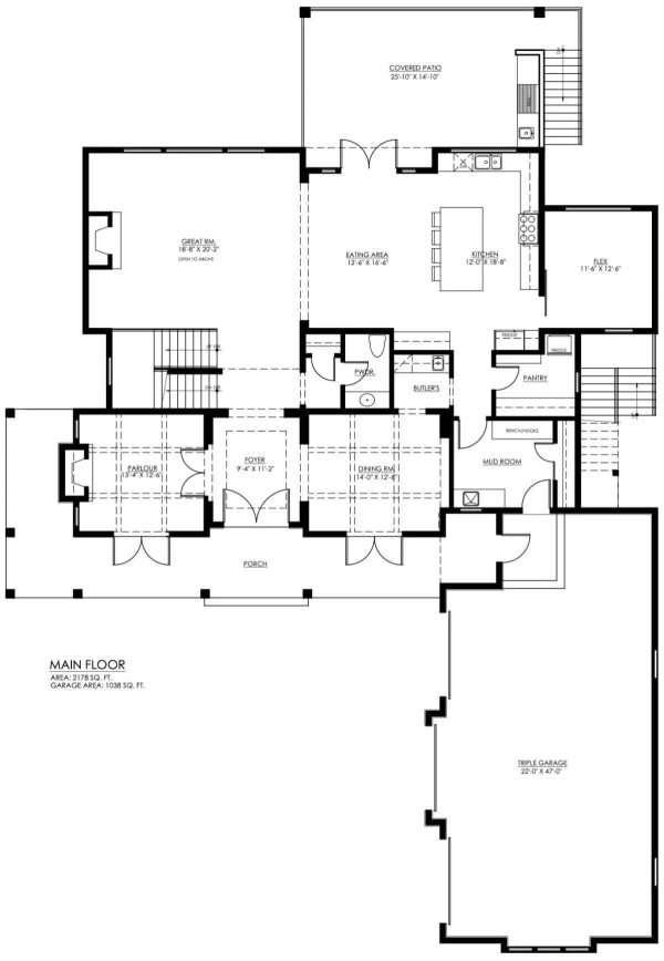 4-Bedroom Craftsman Style Two-Story Northland Home with Wraparound ...